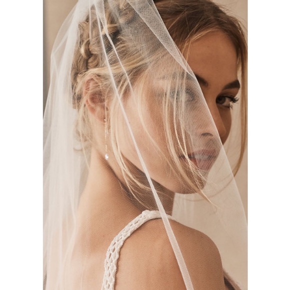 NWT BHLDN Madeline Soft Luxe Fine Tulle Classic Cathedral Bride Wedding Veil - Picture 2 of 7